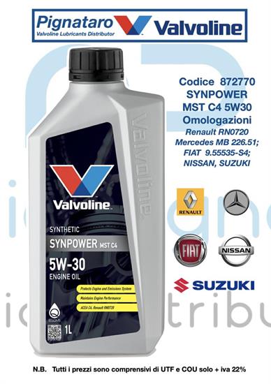 VALVOLINE SYNPOWER MST C4 5W30 1L