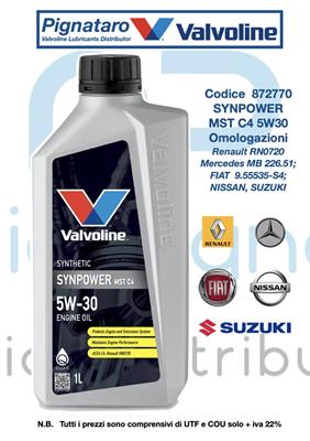 VALVOLINE SYNPOWER MST C4 5W30 1L