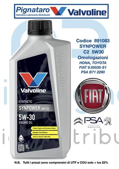 VALVOLINE SYNPOWER C2 5W30 1L