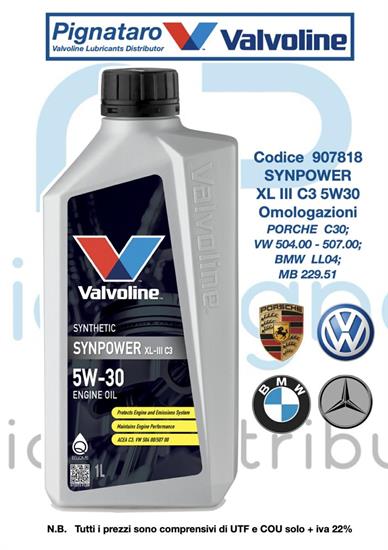 VALVOLINE SYNPOWER XL III C3 5W30 1L