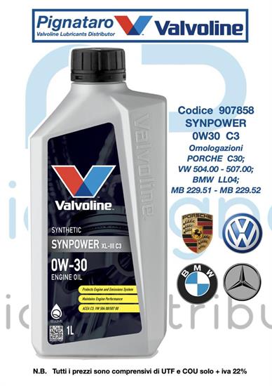 VALVOLINE SYNPOWER XL III C3 0W30 1L