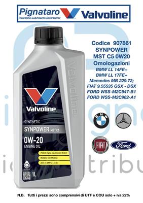 VALVOLINE SYNPOWER MST C5 0W20 1L