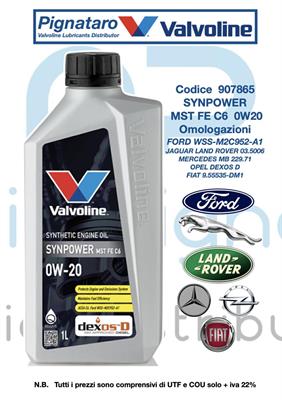 VALVOLINE SYNPOWER MST FE C6 0W20 1L