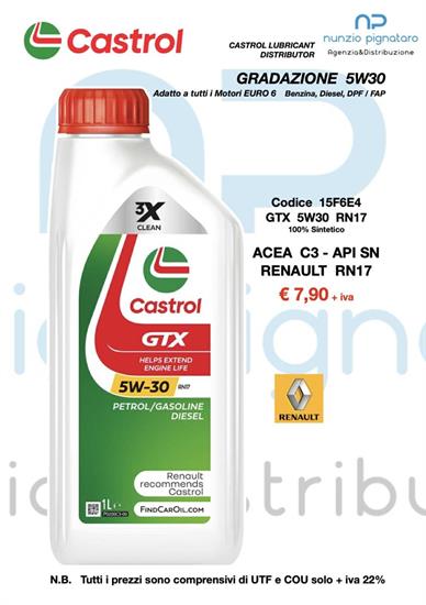 CASTROL GTX 5W30 RN17 C3 5L