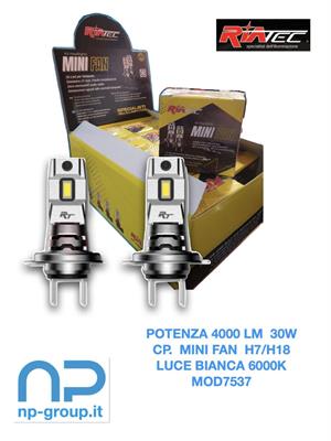 KIT LED MINI FAN H7-H18 12V