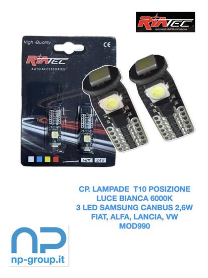 CP. LAMPADE T10 3 SMD SAMSUNG 12V 2,6W