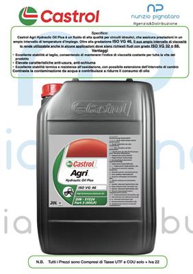 CASTROL AGRI HYDRAULIC OIL PLUS 46  20L