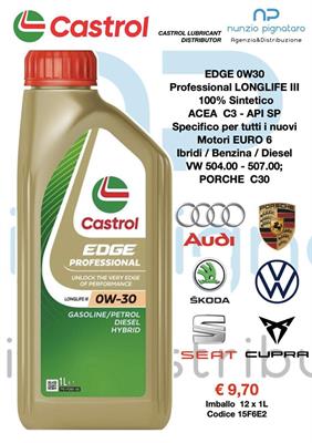 CASTROL EDGE PROFESSIONAL 0W30 LONGLIFE III 1L
