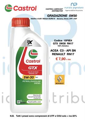 CASTROL GTX 5W30 RN17 C3 1L