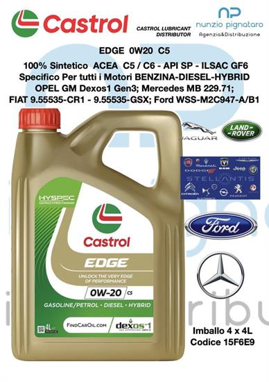 CASTROL EDGE 0W20 C5 4L