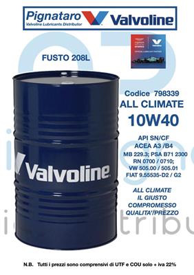 VALVOLINE ALL CLIMATE 10W40 208L