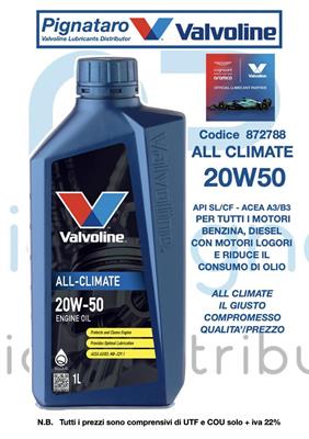 VALVOLINE ALL CLIMATE 20W50 1L