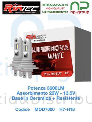 KIT LED SUPERNOVA H7-H18 12V