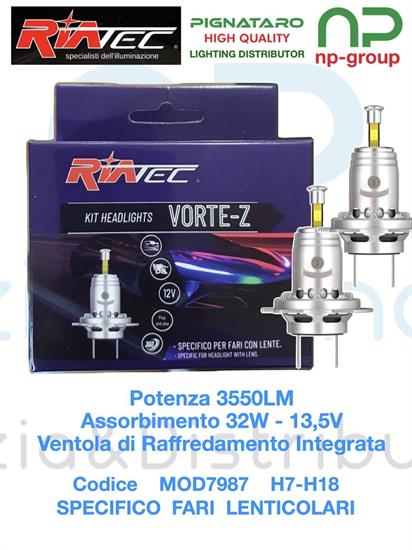 KIT LED VORTEZ H7-H18 12V FARI LENTICOLARI