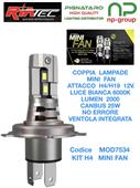 KIT LED MINI FAN H4-H19 12V