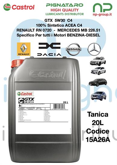 CASTROL GTX 5W30 C4 RN0720 20L