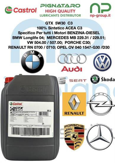 CASTROL GTX 5W30 C3 TANICA 20L