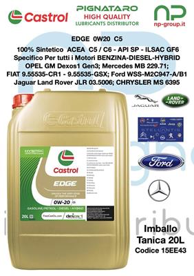 CASTROL EDGE 0W20 C5 20L