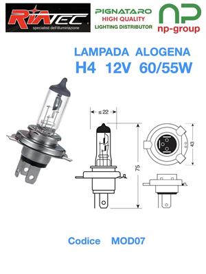 LAMPADA H4 12V 60/55W