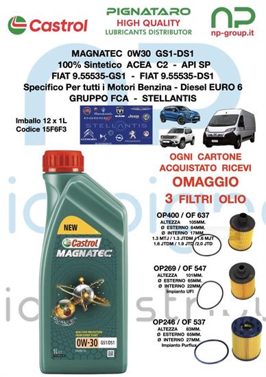 CASTROL MAGNATEC 0W30 1L GS1/DS1 C2 STELLANTIS (EX 15F030)