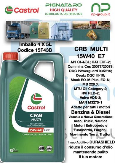 CASTROL VECTON MULTI 15W40 CI-4/E7 5L EX 15F43B